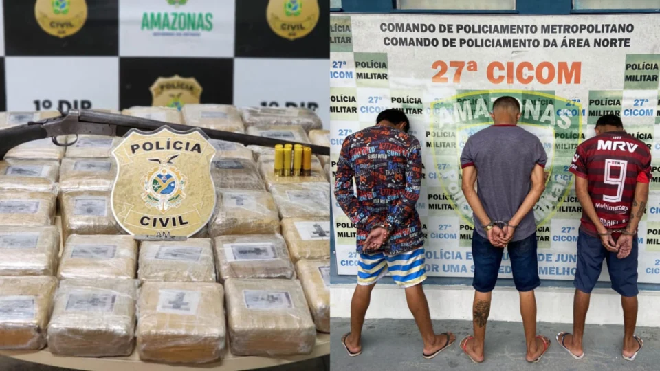 Três homens presos no Novo Aleixo por tráfico de drogas