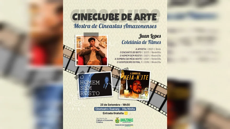 Mostra de Cineastas Amazonenses deste ano será realizada neste sábado, em Manaus