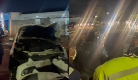 Assaltantes colidem carro roubado de idoso no bairro Cidade Nova