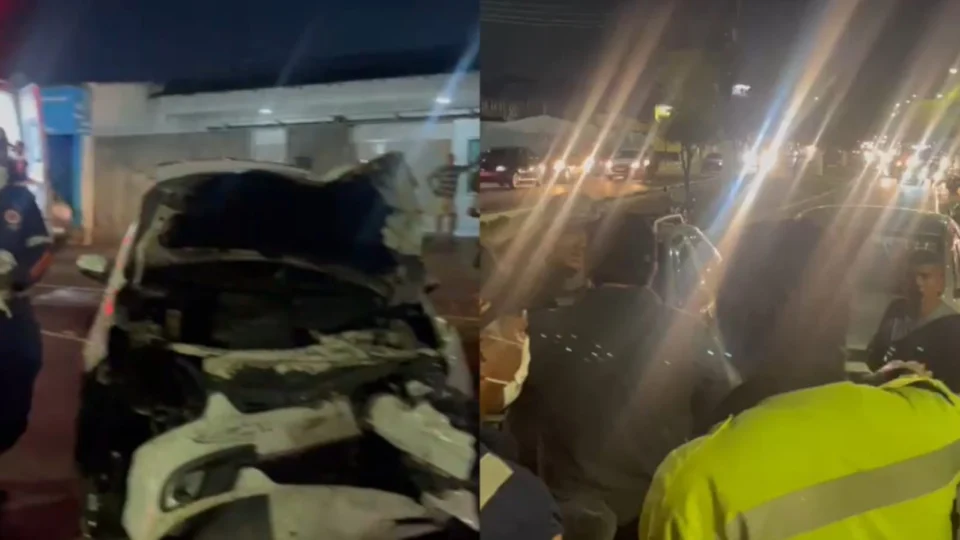 Assaltantes colidem carro roubado de idoso no bairro Cidade Nova