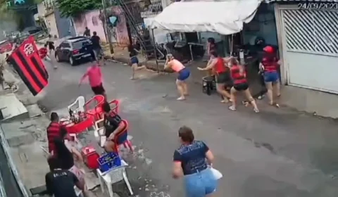 Vídeo mostra momento em que homem é baleado no bairro São Raimundo; VEJA