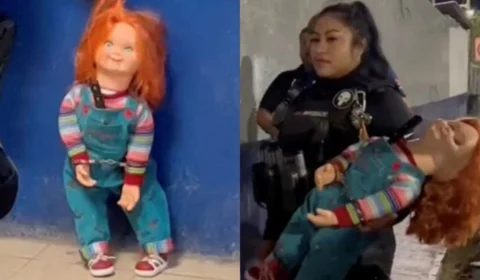 Boneco Chucky é preso por exigir dinheiro das vítimas; Veja vídeo
