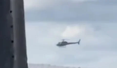 VEJA VÍDEO: helicóptero da PF é recebido com rajada de tiros por criminosos