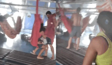 VEJA VÍDEO: tempestade assusta passageiros de barco em Oriximiná, no Pará