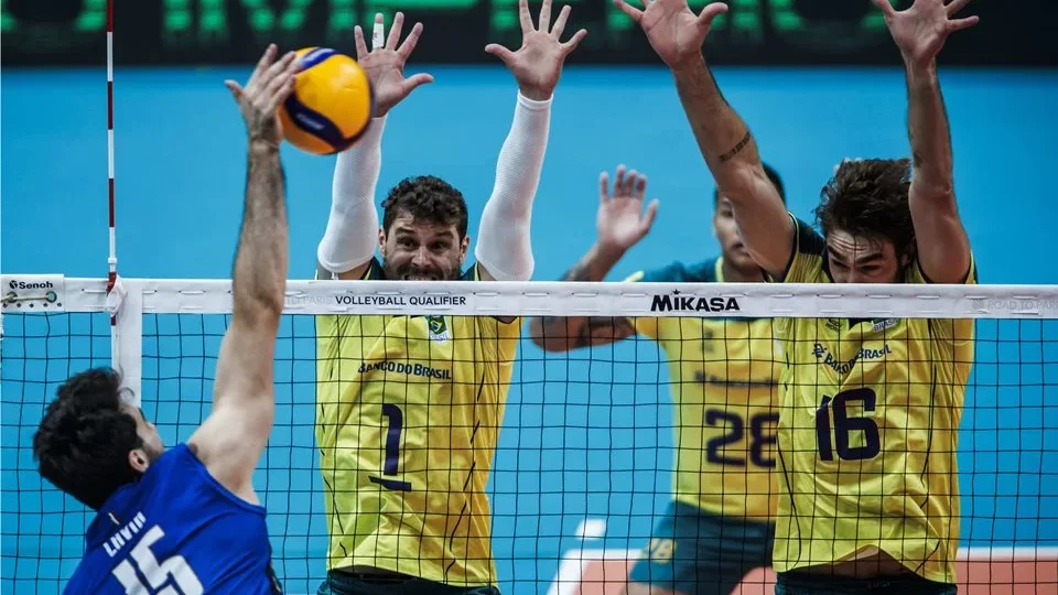Carimba a vaga! No vôlei, Brasil vence a Itália e está em Paris 2024