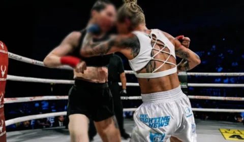 VEJA VÍDEO: lutadora arranca dente de adversária em duelo de boxe