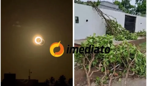 Eclipse solar e chuva de granizo é registrado no sábado em Boa Vista