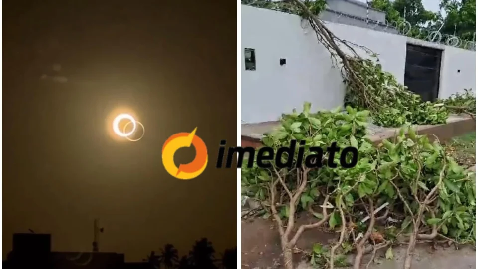 Eclipse solar e chuva de granizo é registrado no sábado em Boa Vista