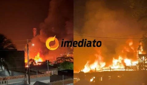 VÍDEOS: Incêndio atinge galpão e destrói parte de residência no Parque Jardim Mauá