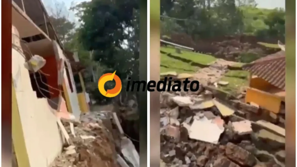 Deslizamento de terra destrói parte de igreja em comunidade no Iranduba