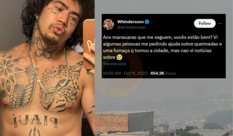 Whindersson Nunes questiona repercussão de queimadas na Amazônia; ‘Não vi notícias sobre’, diz comediante