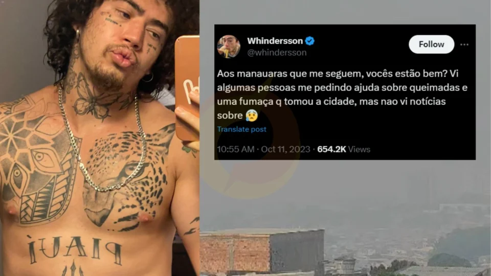 Whindersson Nunes questiona repercussão de queimadas na Amazônia; ‘Não vi notícias sobre’, diz comediante