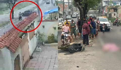 Vídeo: Motoqueiro em alta velocidade bate em carro e morre em avenida do Alvorada 1