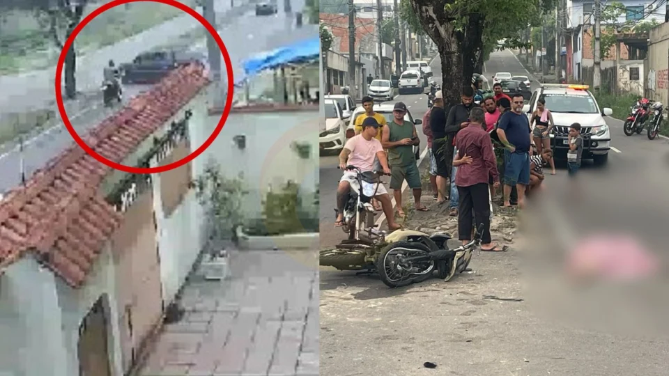 Vídeo: Motoqueiro em alta velocidade bate em carro e morre em avenida do Alvorada 1