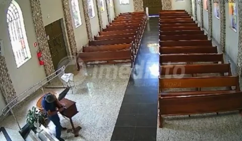 Ladrão furta dinheiro do dízimo em Santuário em São Paulo; Veja vídeo