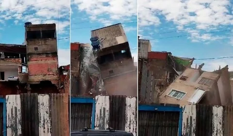 Casa desaba em Taboão da Serra, em São Paulo; Veja vídeo