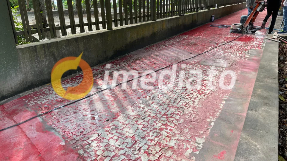 Pintura de ciclofaixa na Ponta Negra é retirada após polêmica