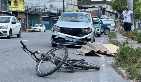 Ciclista é atropelado e morre na Av. Autaz Mirim
