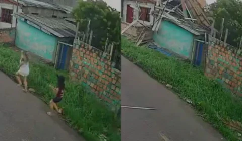 VÍDEO: forte temporal em Manacapuru causa destruição de casa