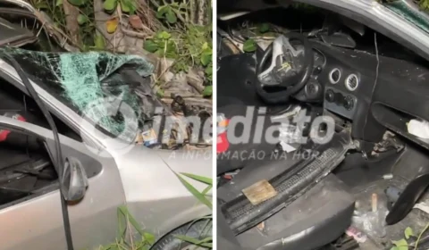 Três pessoas ficam feridas em acidente na estrada do Puraquequara