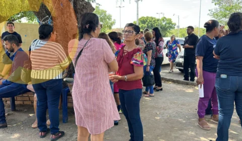 Professores realizam movimento para reivindicar o pagamento do rateio do Fundeb em Roraima