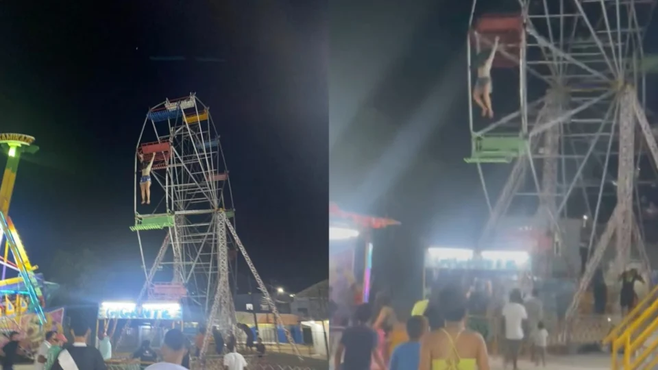 VÍDEO: duas meninas caem de roda gigante no Amazonas