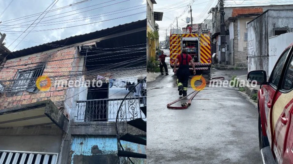 VÍDEO: Apartamento fica destruído após incêndio no bairro Compensa