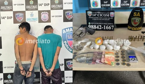 Dupla é presa com armas e drogas na Zona Leste de Manaus