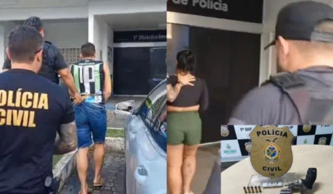 Polícia Civil prende homem com revólver calibre 38 e munições, e casal em posse de cocaína pura