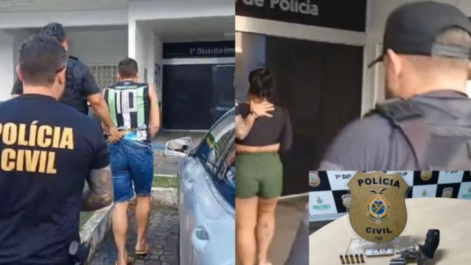 Polícia Civil prende homem com revólver calibre 38 e munições, e casal em posse de cocaína pura