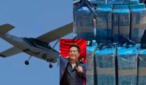 Avião carregado com drogas invade fazenda do cantor Leonardo