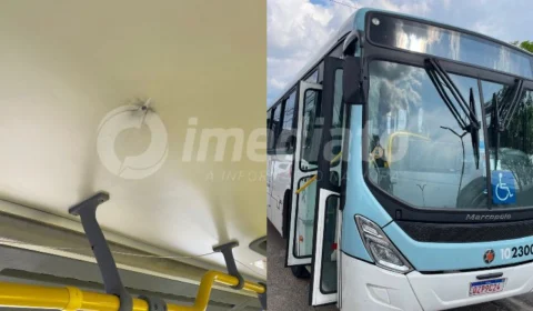 VÍDEO: Criminosos atiram dentro de ônibus e espancam passageiro em assalto na linha 500