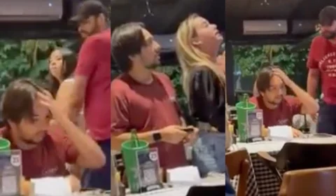 VEJA VÍDEO: mulher agride marido ao pegá-lo com outras; homem alega divórcio