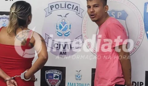 Casal é preso no momento em que ia fazer distribuição de drogas no Centro de Manaus