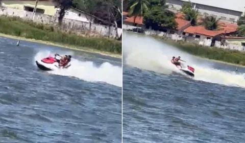 Homem morre afogado ao cair de jet ski após manobra radical