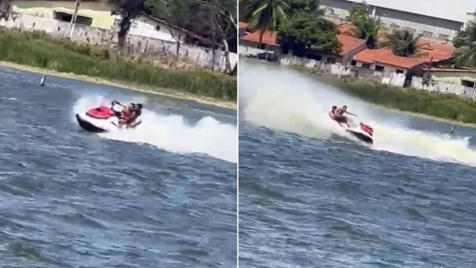 Homem morre afogado ao cair de jet ski após manobra radical