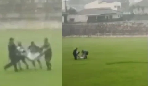 VÍDEO: Jogador de futebol morre ao ser atingido por raio no Paraná