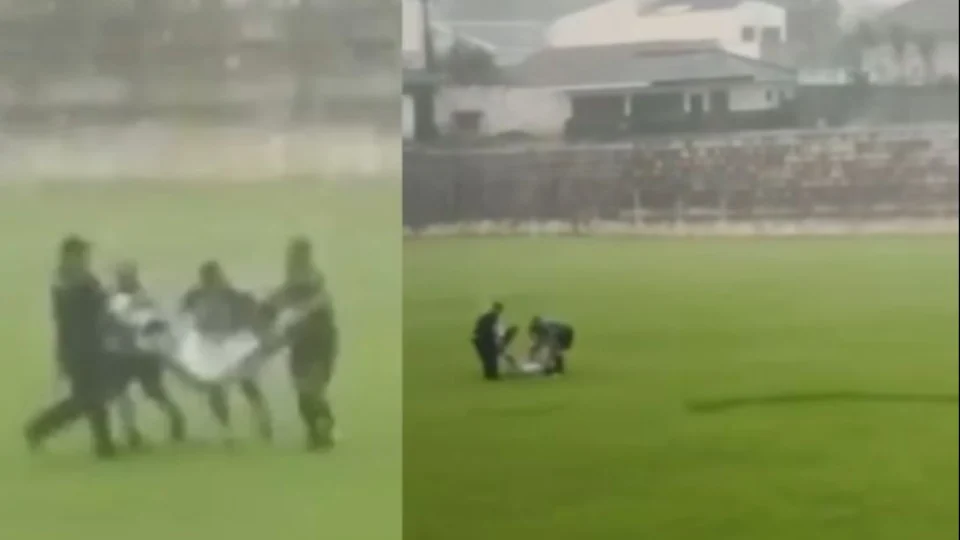 VÍDEO: Jogador de futebol morre ao ser atingido por raio no Paraná