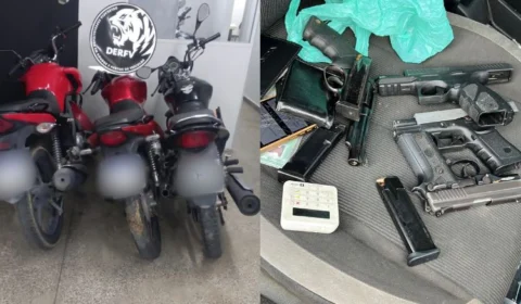 PC-AM prende quarteto e apreende armas com numerações raspadas e motocicletas em comunidade indígena