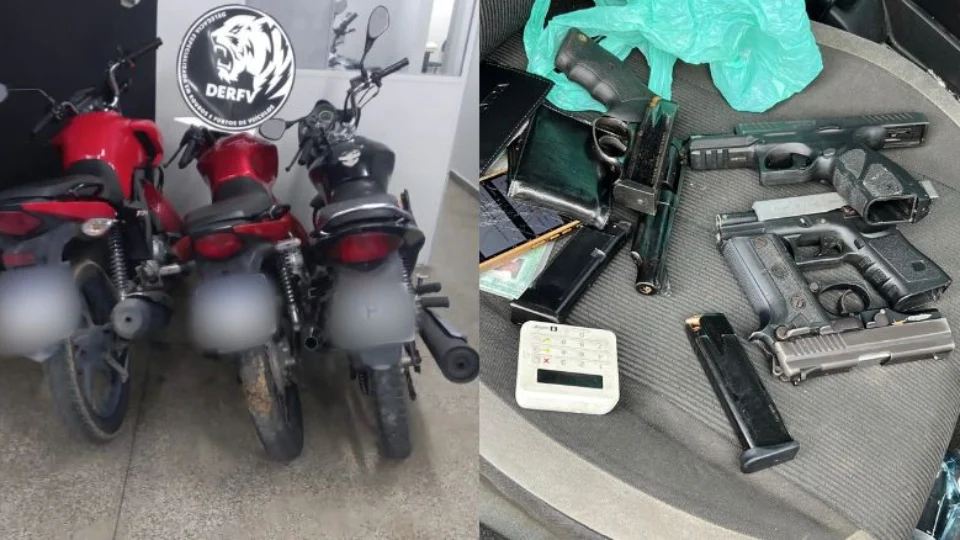 PC-AM prende quarteto e apreende armas com numerações raspadas e motocicletas em comunidade indígena