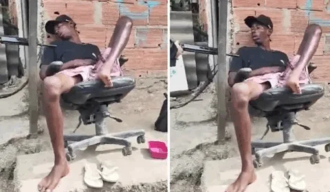 VEJA VÍDEO: PM cutuca com fuzil e acorda suspeito de tráfico: ‘Vai preso na moral’