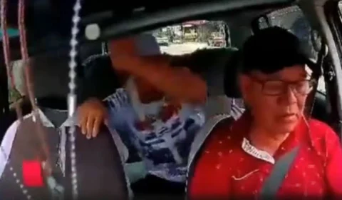 VÍDEO: Cinto de segurança salva taxista de facada desferida por adolescente de 13 anos
