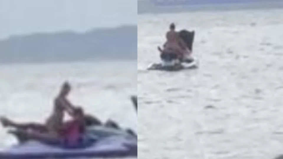 VEJA VÍDEO: casal é flagrado fazendo sexo em cima de jet-ski na praia