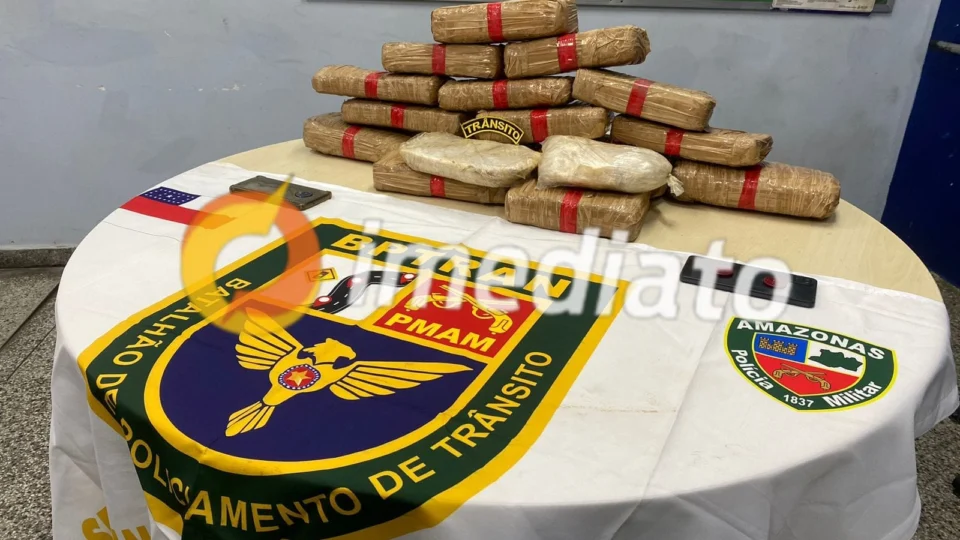 Trio é preso com 15 kg de maconha durante abordagem na zona Oeste de Manaus