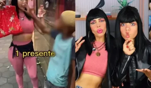 Influencers viram rés por darem banana e macaco de pelúcia a crianças