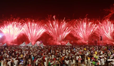Réveillon na Ponta Negra celebrou a chegada de 2024 com grandes atrações e espetáculo de drones