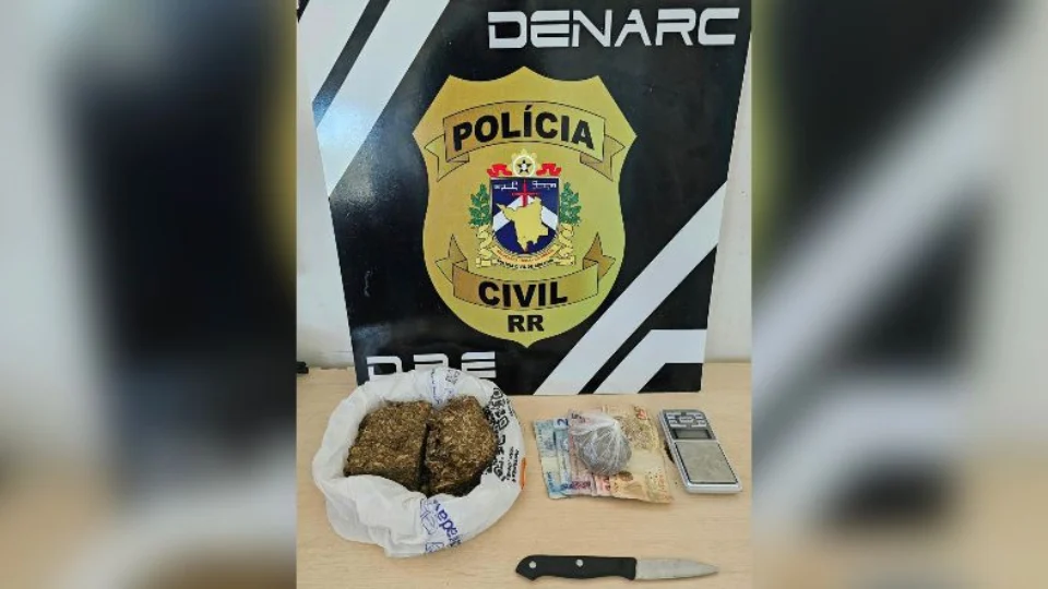 Três indivíduos são presos por tráfico de drogas em Caranã, Boa Vista