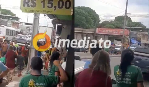 Homem é espancado por suposto assalto no bairro Tancredo Neves