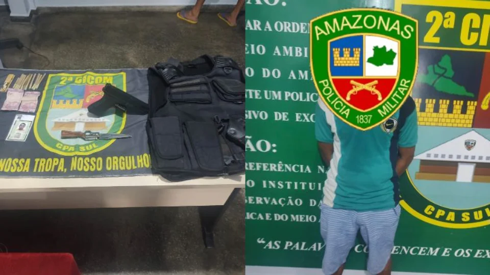 Suspeito de homicídio é preso com drogas e arma falsa no Col. Oliveira Machado
