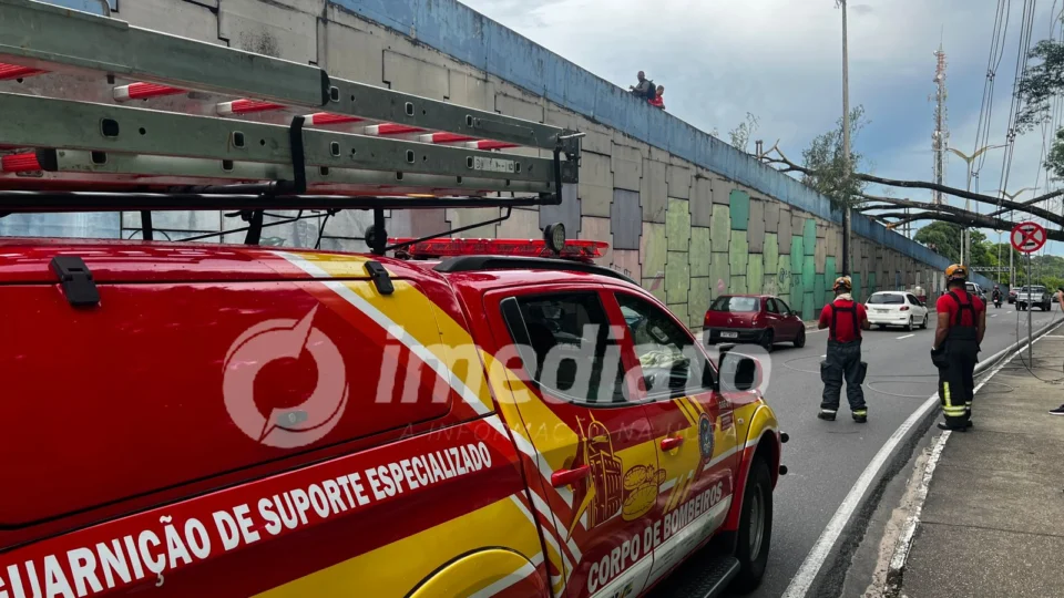 Árvore cai em cima de carro e deixa trânsito lento na rotatória do Coroado